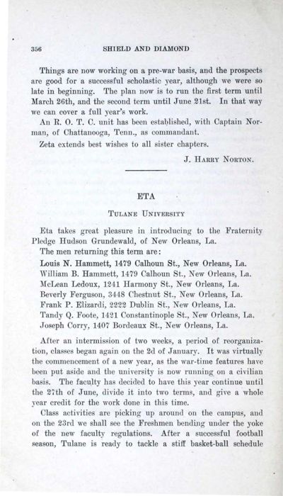 Eta, February 1919